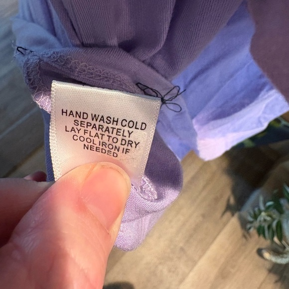 IMAN Purple Relaxed Blouse with Elbow-Length Sleeves - Picture 6 of 6